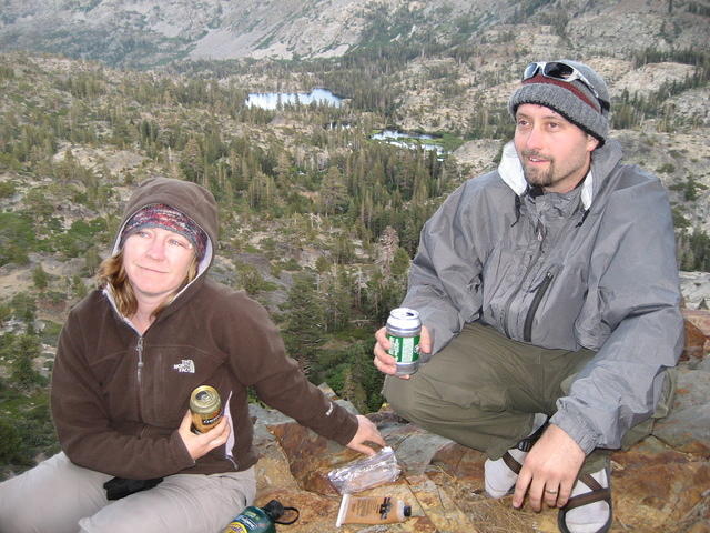 Enjoying a beer at the end of the day
