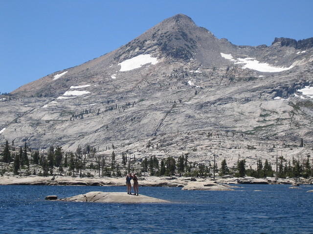 Hanging out on a rock before swimming back