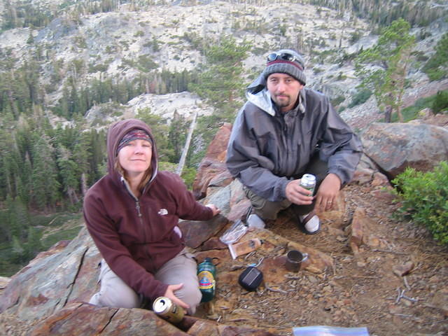 Enjoying a beer at the end of the day