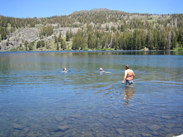 Swimming in Gilmore Lake