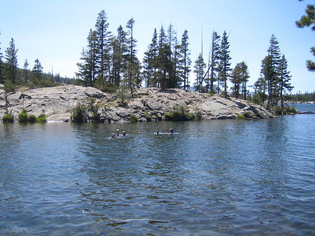 Swimming in Middle Velma Lake