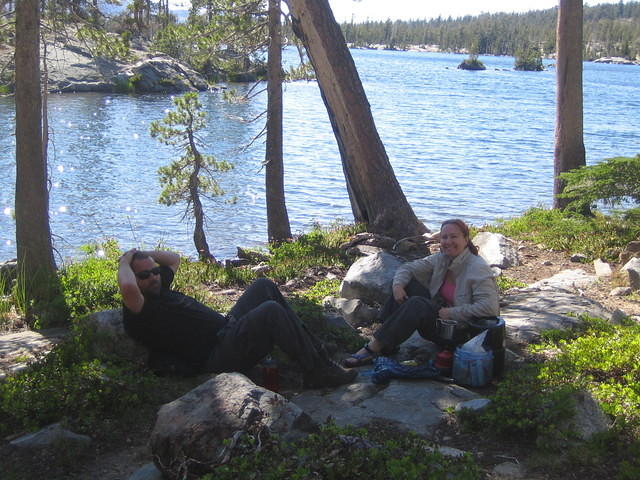 Our campsite by Velma Lake
