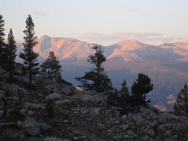 The view east as the sun set