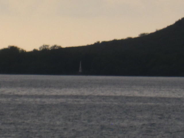 The white obelisk marks the spot where Captain Cook was killed by the Hawaiians only 1 month after arriving in Hawaii.