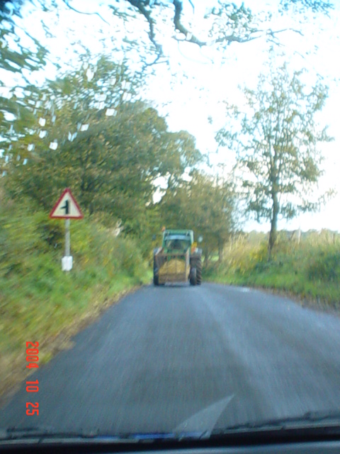Another bloody tracker on a tiny road