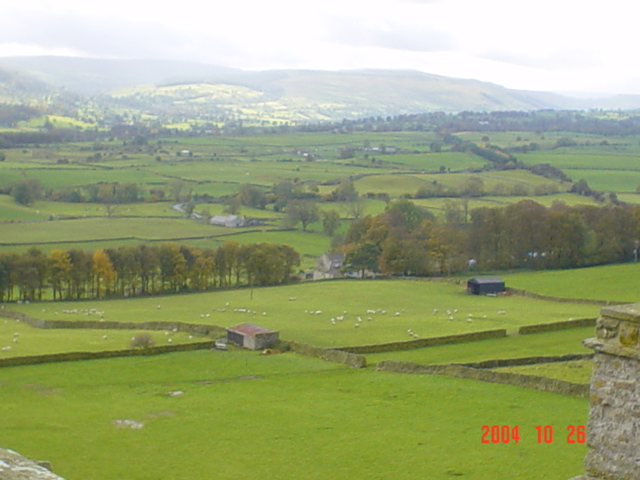 The view from the top of Bolton Castle