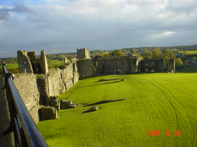 The inner courtyard of Richmond Castle in England