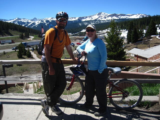 We biked 27 miles from Vail Pass to Frisco, Dillon, and then back to Frisco.