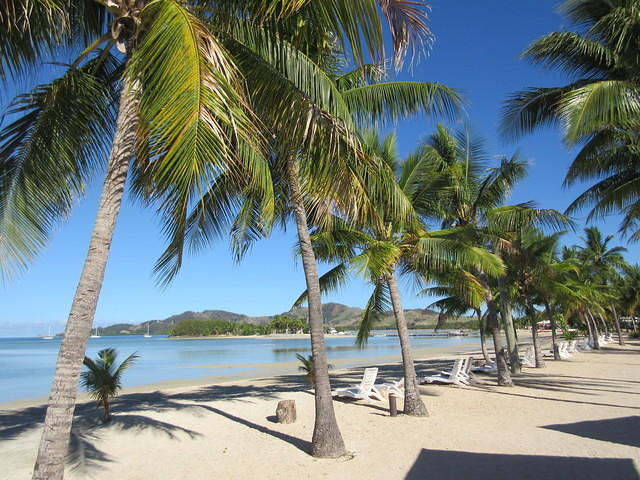 Arriving at the Musket Cove Resort on Malolo Island
