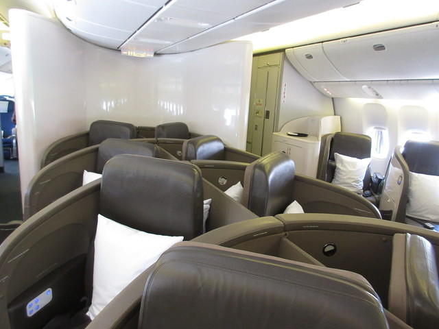 On our flight from Fiji to Auckland, we were upgraded to business class.  Yippee!!
