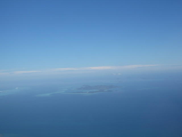 The view of Malolo Island while we leave Fiji.