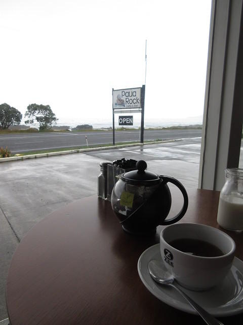 Stopped at a cafe for a cup of tea on our drive up to Kaikoura.
