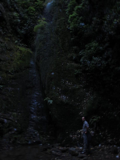 This waterfall looks small, but up close, it was beautiful to watch the water dribble down through the moss on the cliff.