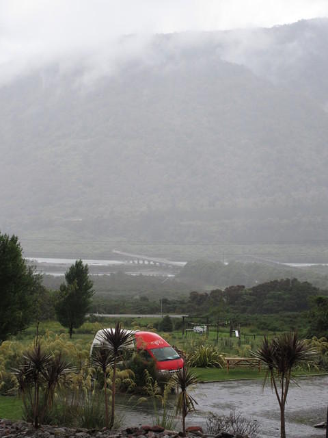 Our campsite at Jackson's Retreat near Arthur's Pass.