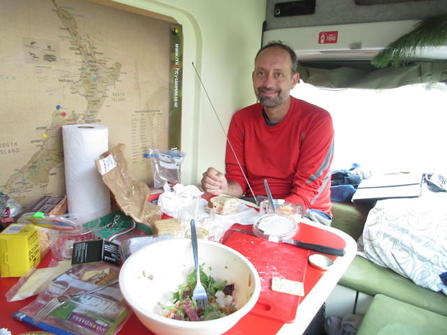 Dinner before heading out of Arthur's Pass National Park.