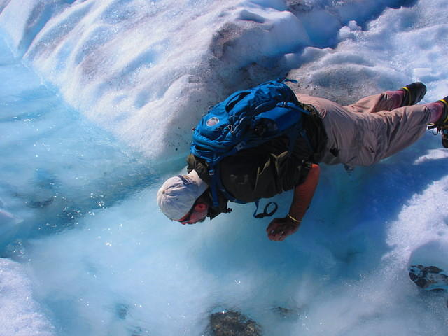 Drinking fresh glacial water
