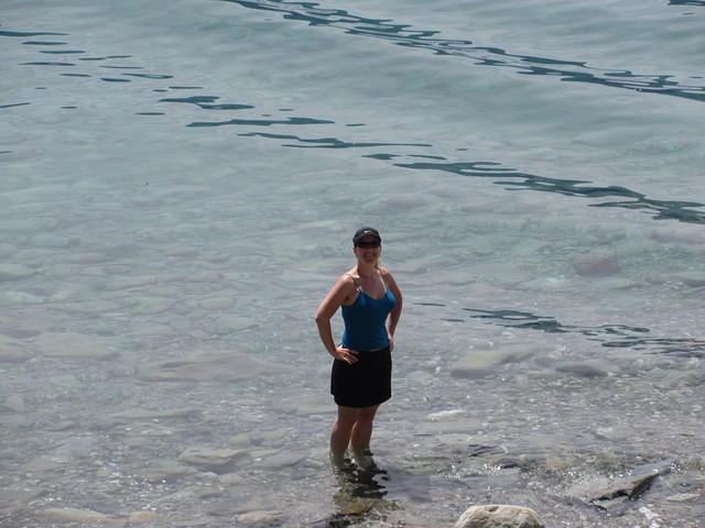 We swam in the lake on Christmas Day.