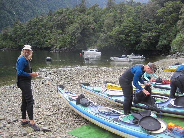 Getting the kayaks packed.