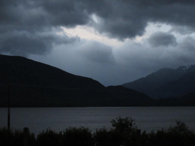 Thunderstorm building over Lake Te Anau.