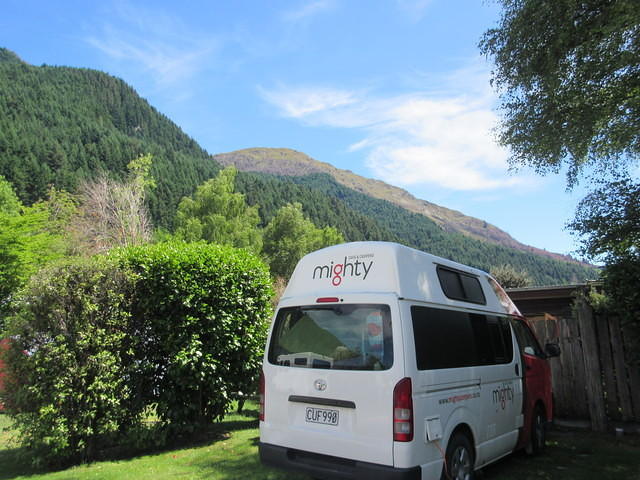 Our campsite in Queenstown