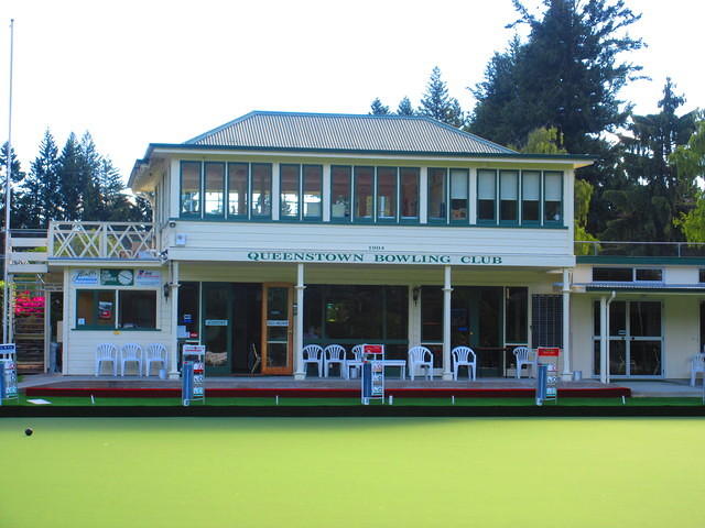 Lawn bowling at the Queenstown Gardens.  A kind lady taught us all of the rules and scoring.  Unlike bocce ball, these balls are not a perfect sphere, but actually weighted on one side.