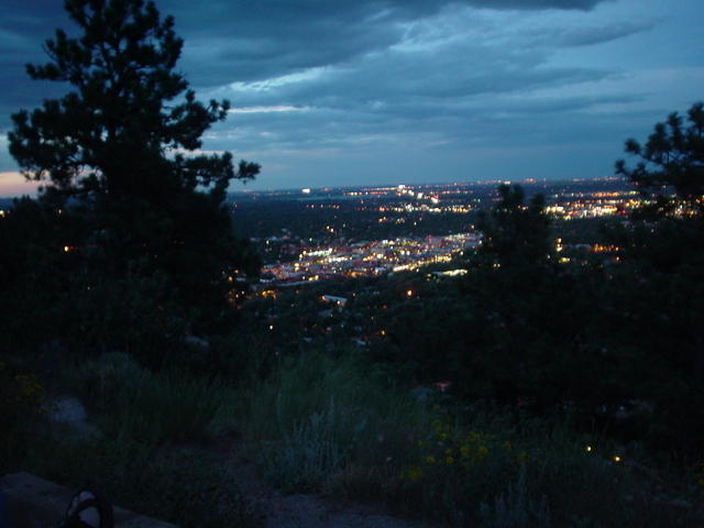 City light over Boulder, CO