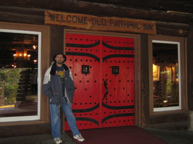 We stayed the night at the Old Faithful Inn!