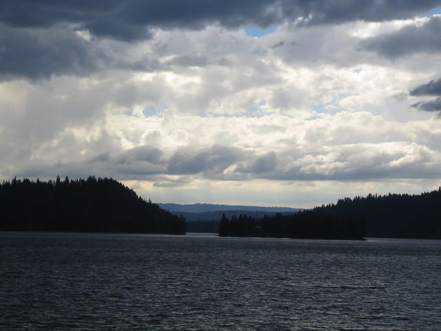 Watching the storm cloud move over Lake Payette