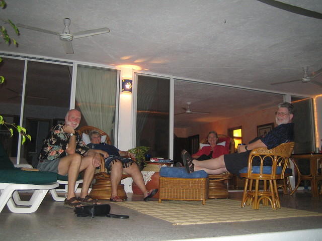 Cocktails on the porch as the sunsets