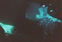 Inside "the skull" a lava tube with skylights