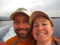 Heading out before sunset for our night dive