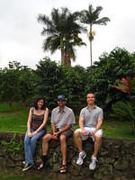 The coffee trees behind them are 111 years old.  The first trees planted at the Greenwell Farm.