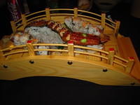 My dragon roll during dinner at Wasabi's