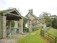 Tea room overlooking Bolton Abbey