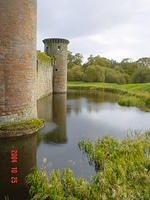 The moat around Caerlaverock Castle