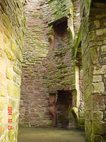 Fireplaces inside the castle