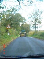 Another bloody tracker on a tiny road