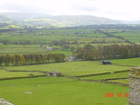 The view from the top of Bolton Castle