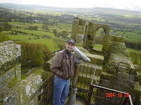 Mickey on top of Bolton Castle
