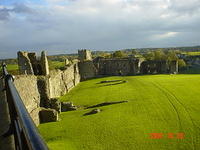 The inner courtyard of Richmond Castle in England