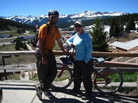 We biked 27 miles from Vail Pass to Frisco, Dillon, and then back to Frisco.
