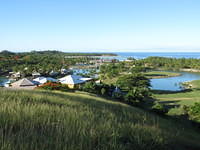 The view down toward our resort from the top of the hill.