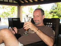 Enjoying more cocktails in the only place that gets Wifi - the bar.