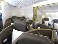 On our flight from Fiji to Auckland, we were upgraded to business class.  Yippee!!