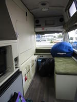 The inside of our campervan