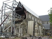 The ChristChurch Cathedral was destroyed in the earthquakes.
