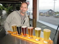 Our flight of Mac's beers in Kaikoura.  My favorite was the Mac's Black.