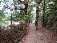 Behind me, there are 30 - 40 foot drops down to the Queen Charlotte Sound.  No room for errors!
