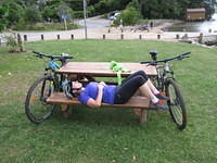 Resting at the end