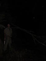 Hiking to the glow worm location and waiting for it to be completely dark (about 9:30 p.m.)